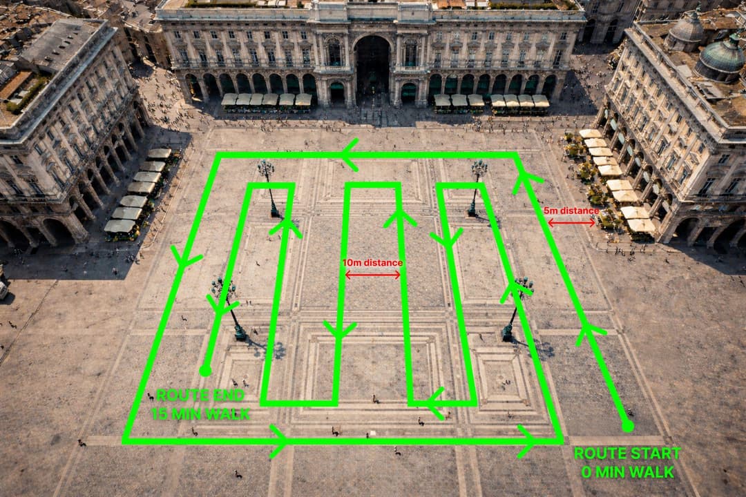 Photo capture in an outdoor square